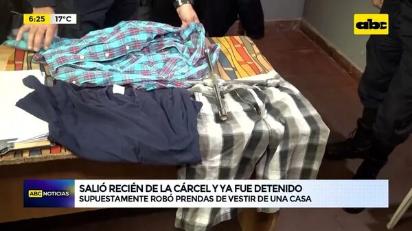 Video: Salió recién de la cárcel y ya fue detenido - ABC Noticias - ABC Color