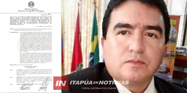 DESIGNARON A NUEVO DIRECTOR DE LA PENITENCIARÍA REGIONAL DE ITAPÚA - Itapúa Noticias