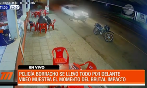 Policía borracho se llevó todo por delante | Telefuturo