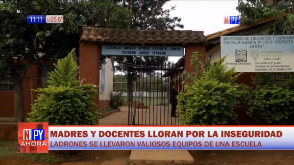 Delincuentes roban unas 20 notebooks de escuela de Itauguá