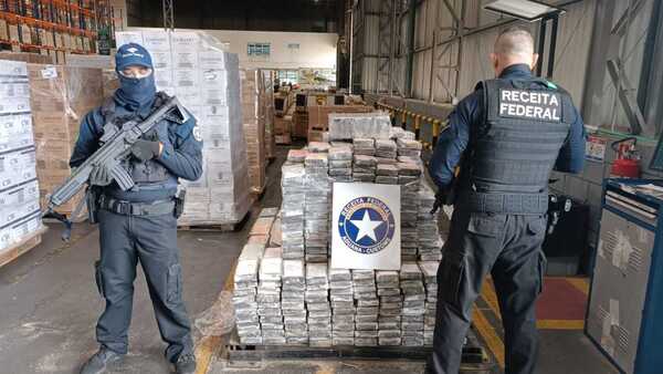 Interceptan en Brasil más de una tonelada de cocaína que tenía como destino Europa