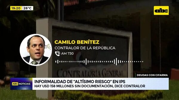 Video: informalidad de “altísimo riesgo” en IPS, dice contralor - ABC Noticias - ABC Color