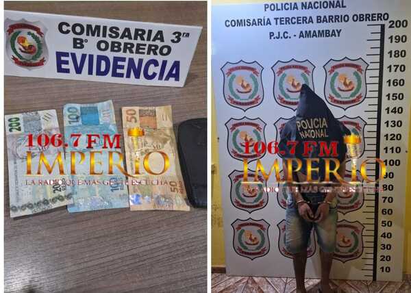 Joven vuelve a ser detenido por circular con billetes falsos - Radio Imperio 106.7 FM