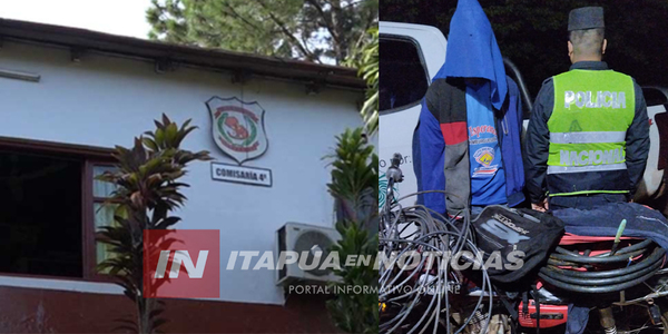 LADRÓN DE CABLES INTENTÓ AGREDIR CON UN CUCHILLO A POLICÍAS - Itapúa Noticias