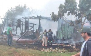 Incendio consumió vivienda de brasileña, en Minga Porã
