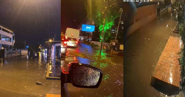 La Nación / Destrozos y cortes de energía eléctrica causó la tormenta