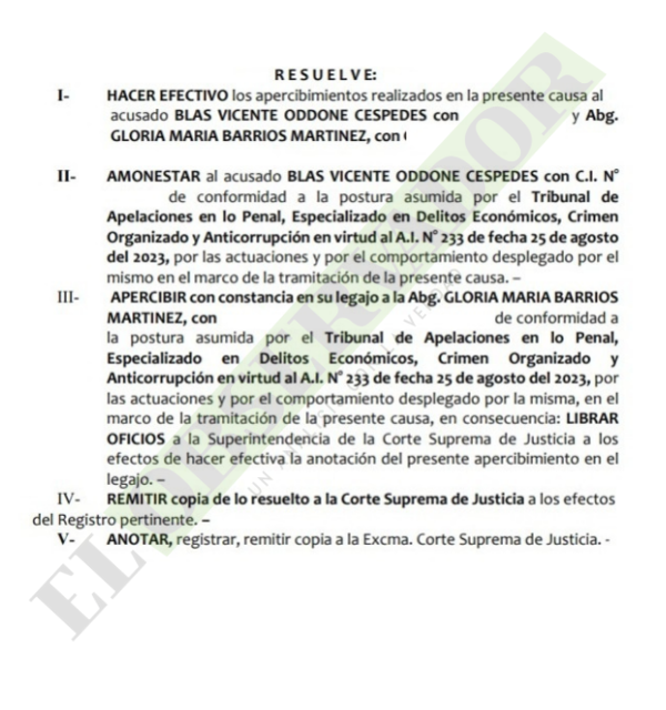 Aperciben a imputados por dilatar avance de causa Hugo Javier
