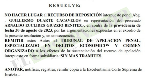 Cámara tendrá a su cargo destrabar convocatoria a preliminar para Giuzzio