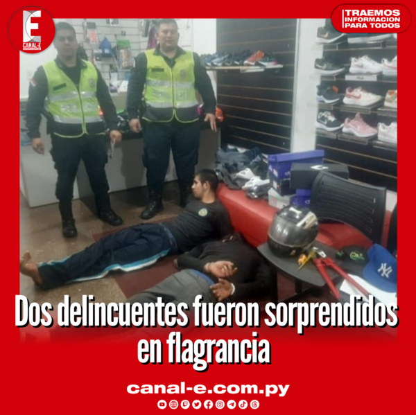 Dos delincuentes fueron sorprendidos en flagrancia