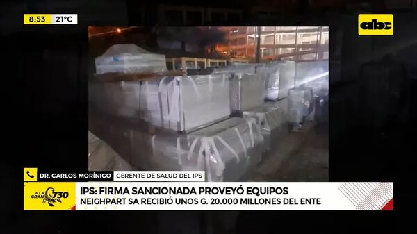 Video: Firma sancionada proveyó equipos - ABC Noticias - ABC Color