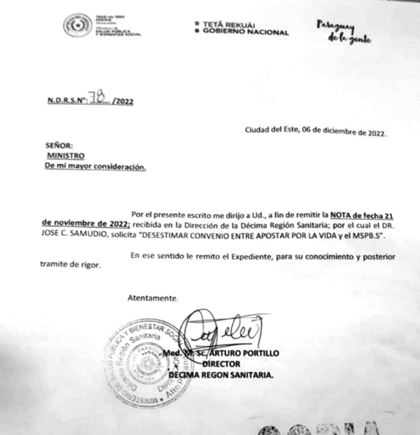 Sorpresa por pedido de fin de convenio entre fundación y MSP - La Clave