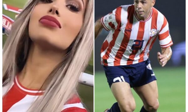 Modelo fue a alentar a la Albirroja y le recordaron a Blas Riveros
