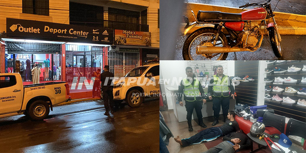 DOS MALVIVIENTES FUERON ATRAPADOS MIENTRAS HURTABAN DENTRO DE UN LOCAL - Itapúa Noticias