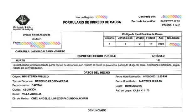 Denuncian a la concejal Jazmín Galeano ante el Ministerio Público por hurto - Informatepy.com