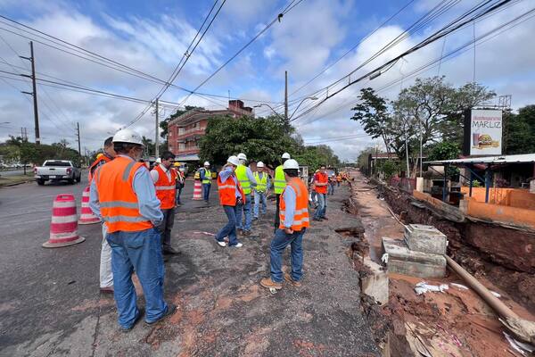 MOPC intervendrán zona afectada por raudales en el acceso a la Costanera Sur