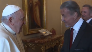 El papa recibe en el Vaticano a Sylvester Stallone: "Hemos crecido con sus películas"