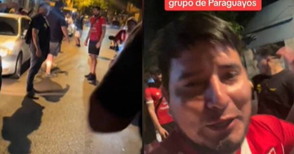La Nación / Hinchas de la Albirroja demostraron su amabilidad a la afición peruana