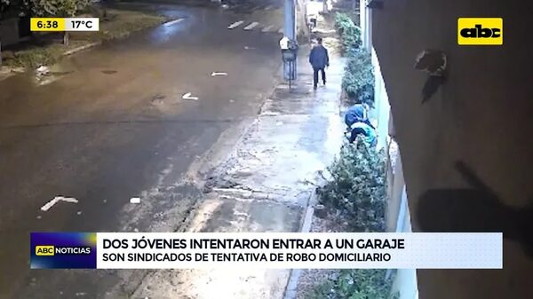Video: Dos jóvenes intentaron entrar a un garaje - ABC Noticias - ABC Color