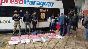 Perfumaron la marihuana para neutralizar olor, pero cayeron en la terminal de Ciudad del Este