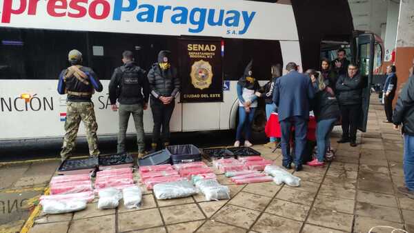 Perfumaron la marihuana para neutralizar olor, pero cayeron en la terminal de Ciudad del Este