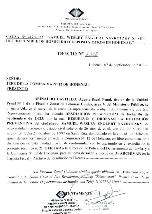 Hohenau: ordenan detención de sospechoso en sonado caso Yanet - Policiales - ABC Color