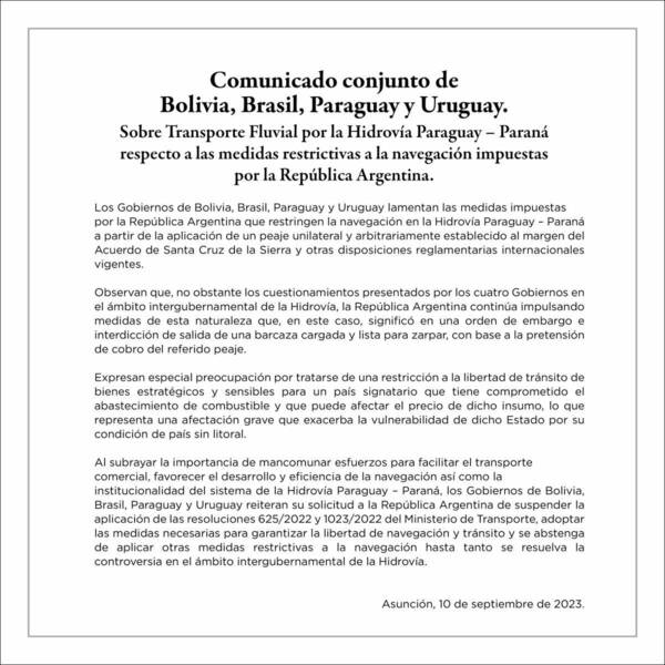 “Todos unidos triunfaremos…”: se unen contra Argentina repudiando cobros indebidos