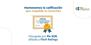 FIX SCR mantiene la calificación de riesgo de los fondos mutuos de Basa Capital en AAf py