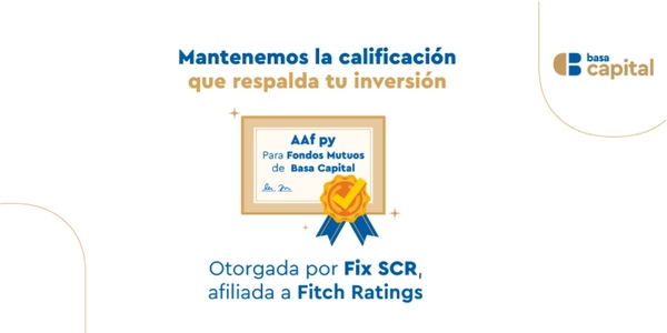 FIX SCR mantiene la calificación de riesgo de los fondos mutuos de Basa Capital en AAf py