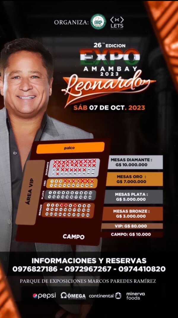Expo Amambay 2023 anuncia la presencia del cantante brasileño Leonardo - Radio Imperio 106.7 FM