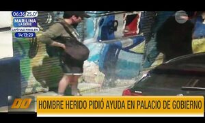 Hombre herido pidió ayuda en Palacio de Gobierno | Telefuturo