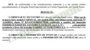Secuestran rodado perteneciente a presunto administrador de Sebastián Marset