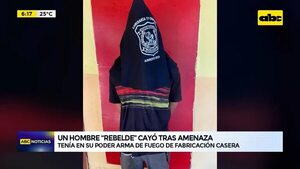 Video: Un hombre “rebelde” cayó tras amenaza  - ABC Noticias - ABC Color