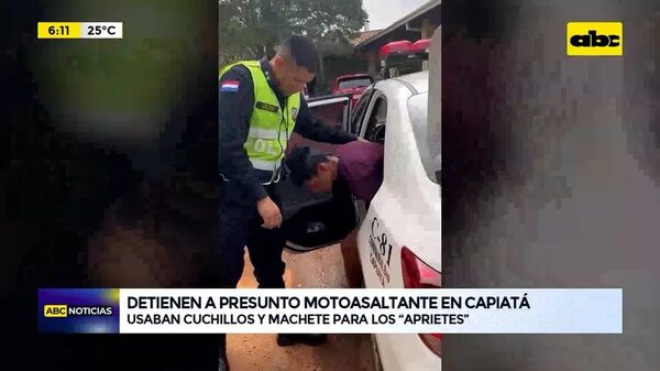 Video: Detienen a presunto motoasaltante en Capiatá - ABC Noticias - ABC Color