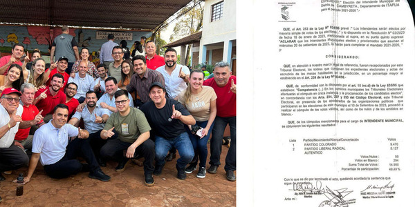 JAIME HINTERLEITNER ES PROCLAMADO INTENDENTE DE CAMBYRETÁ - Itapúa Noticias