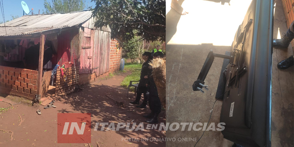 ALLANARON UNA VIVIENDA EN CAMBYRETÁ Y RECUPERARON OBJETOS APARENTEMENTE HURTADOS - Itapúa Noticias