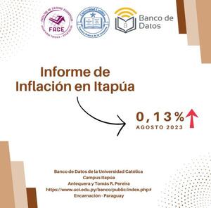 ITAPÚA PRESENTÓ UNA INFLACIÓN DEL 0,13% EN EL IPC DURANTE AGOSTO