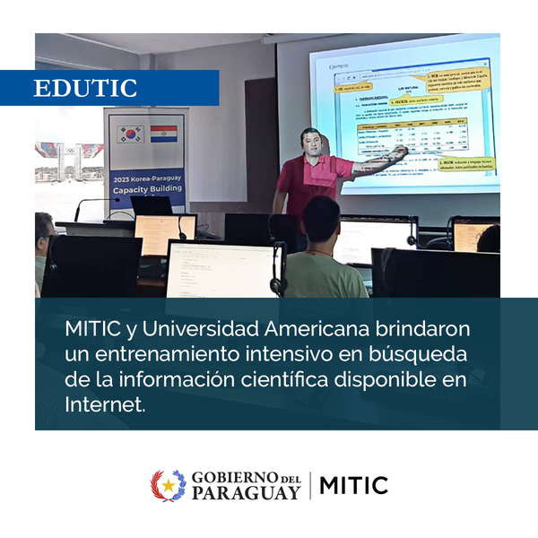 MITIC y Universidad Americana capacitaron en búsqueda de información científica