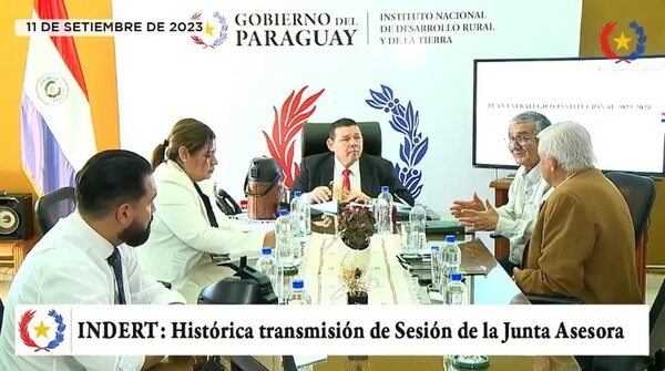 Tras años de promesas, Indert transmite por primera vez la sesión del Consejo - Economía - ABC Color