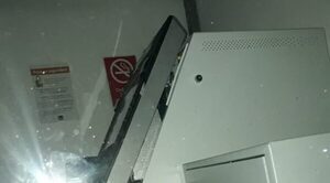 Violentaron cajero automático y taparon la cámara con una media.