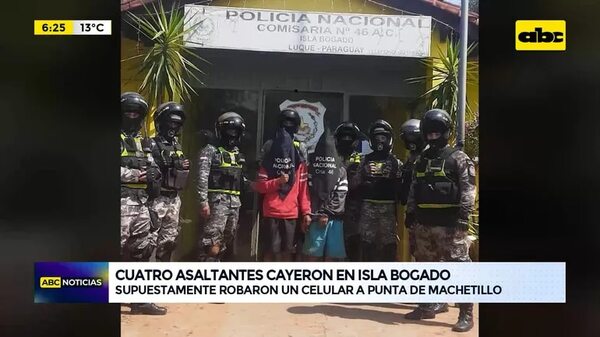 Video: Cuatro asaltantes cayeron en Isla Bogado - ABC Noticias - ABC Color