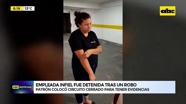 Video: Empleada infiel fue detenida tras un robo - ABC Noticias - ABC Color