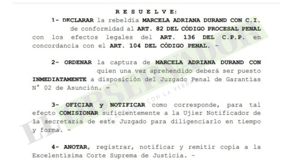Caso Mocipar: Ordenan captura para hija de Dany Durand tras incomparecencia