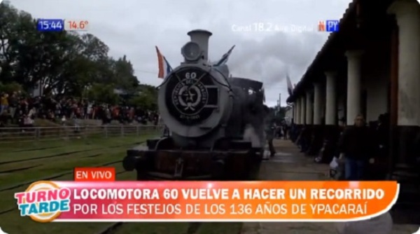 La Locomotora Nº 60 revive en los 136 años de Ypacaraí