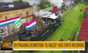 Locomotora ''El Inglés'' hizo un recorrido después de dos décadas en Ypacaraí | Telefuturo