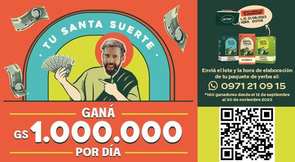 Diario HOY | Probá "Tu Santa Suerte" y ganá G. 1.000.000 por día con Santo Tomás