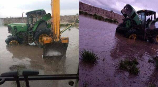¡Tragedia! Tractor se hunde en un arrozal y se cobró la vida de dos trabajadores