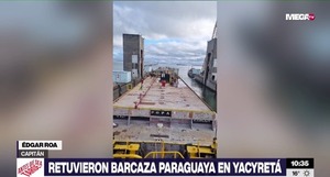 Otro conflicto fluvial con Argentina: Barcaza paraguaya no pudo avanzar en zona de la esclusa de Yacyretá - Megacadena
