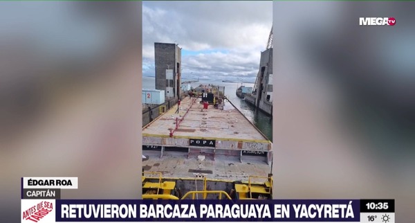 Otro conflicto fluvial con Argentina: Barcaza paraguaya no pudo avanzar en zona de la esclusa de Yacyretá - Megacadena