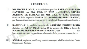 Escribana ligada a red de usura de RGD continuará en arresto domiciliario