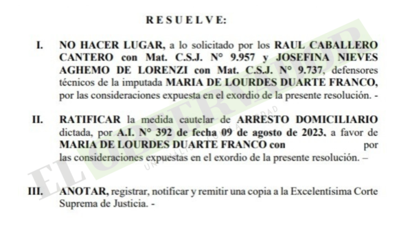 Escribana ligada a red de usura de RGD continuará en arresto domiciliario